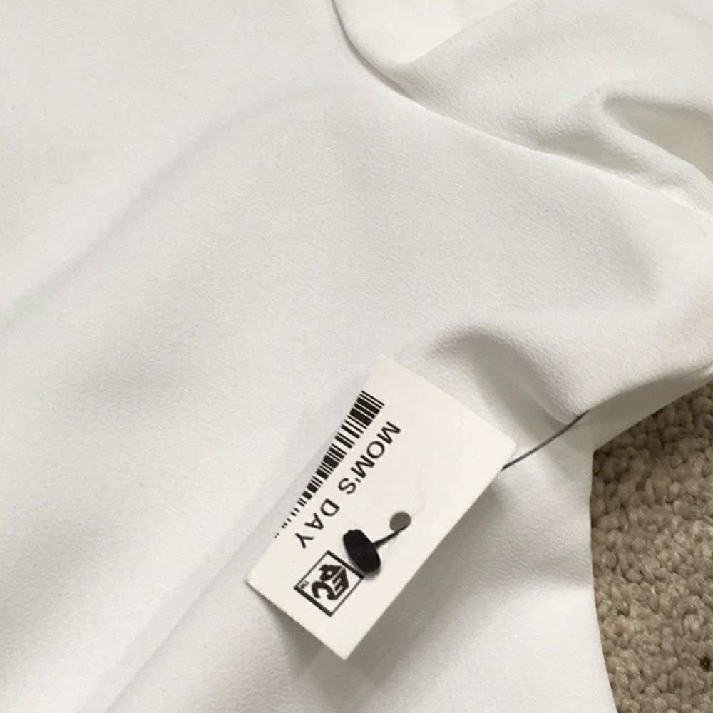 Alfani white long sleeve beaded top. - Picture 8 of 10